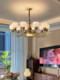 All Copper Mid-Century Style Living Room Chandelier American Retro Black Walnut Solid Wood Dining Room Bedroom Study Accessible Luxury 2025 New Style