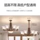 Living Room Lamp, All-Copper Hall Chandelier, American Retro High-End Restaurant Bedroom Lamp, French Medieval Villa Bronze Lighting