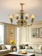 All-Copper American-Style Luxury Living Room Chandelier, European-Style Villa Grand Dining Room and Bedroom Lamp, French Light Luxury High-End Lighting Fixtures