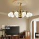 All-Copper American Mid-Century Style Living Room Chandelier Imported North American Black Walnut Retro Scandinavian Log Bedroom High-End Sense