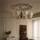 All-Copper Vintage-Style Living Room Chandelier, North American Imported White Ash Wood, Retro French High-End Lighting, American Light Luxury Lamp