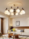 French Mid-Century Style Light Luxury Living Room Chandelier American Retro 2025 New Model Bedroom Dining Room Solid Wood Zhongshan Lighting Fixtures