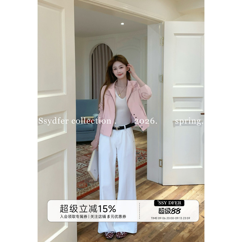 Ssydfer【Magic Pants White Cow】Relaxed and Breathable “100% Cotton” New Low-Rise Versatile Mid-Low Waist Jeans Ssydfer【Magic Pants White Cow】Relaxed and Breathable “100% Cotton” New Low-Rise Versatile Mid-Low Waist Jeans