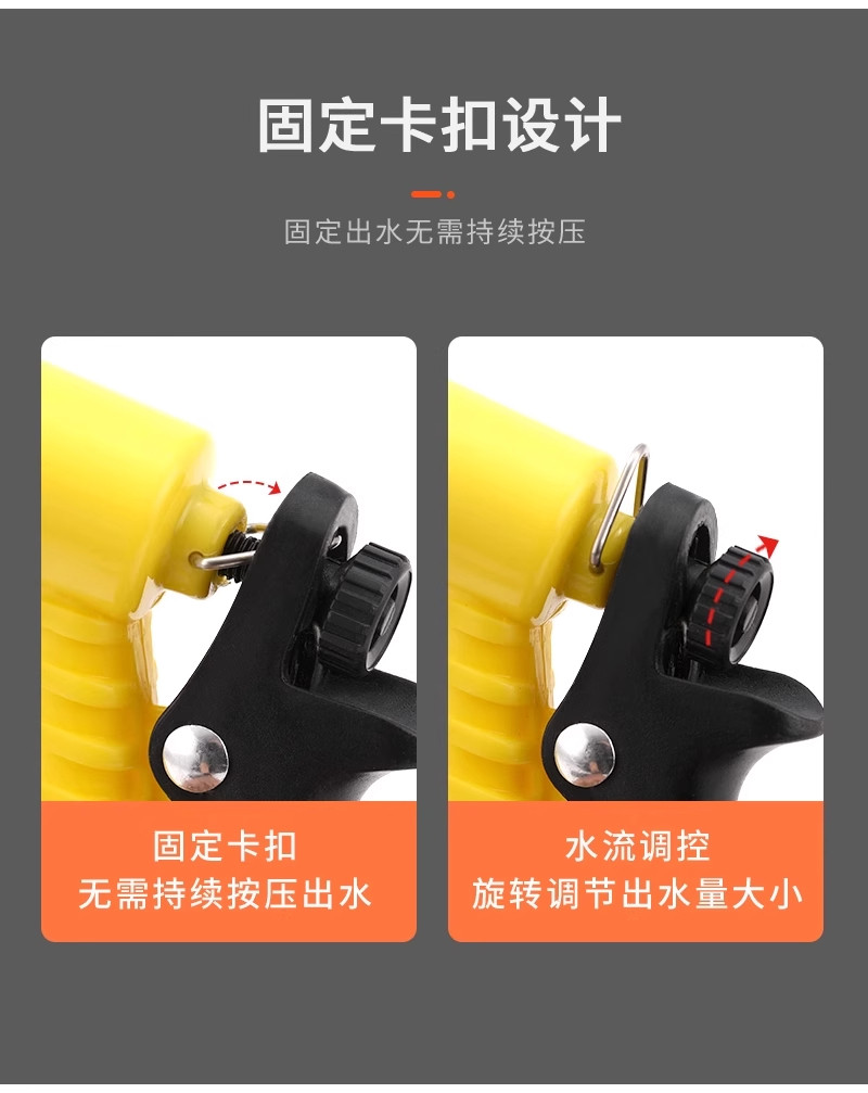Household Seven-Mode Car Wash Water Gun Hose, Soft Hose for Watering, Sprinkling Vegetables, Watering Flowers, Outdoor Water Hose