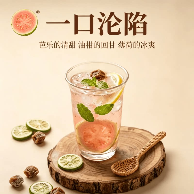 Guava Amla Mint Cold Brew Tea Bag 15g Refreshing Fruity Herbal Blend preparation