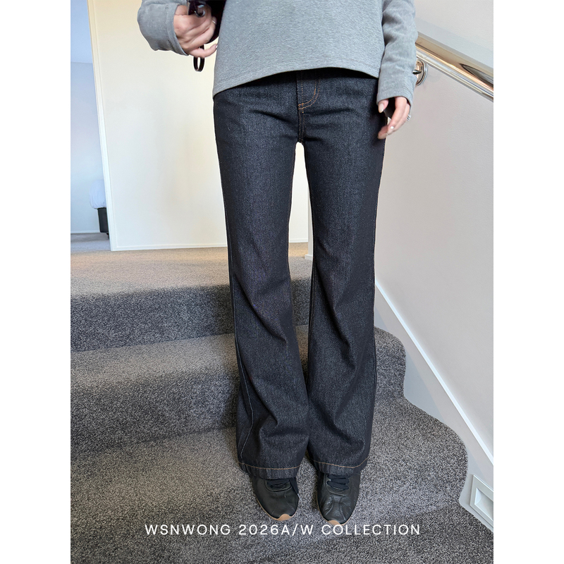 Wsnwong Retro Vintage Flared Jeans for Women, Autumn and Winter Straight-Leg Pants, Slim Fit, Flattering and Height-Enhancing Long Pants Wsnwong Retro Vintage Flared Jeans for Women, Autumn and Winter Straight-Leg Pants, Slim Fit, Flattering and Height-Enhancing Long Pants