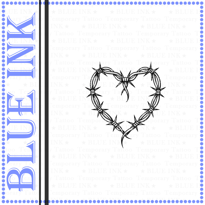 Blueink Good Night Sticker】201 Iron Wire Thorn Tough Heart No Water Herbal Tattoo Sticker