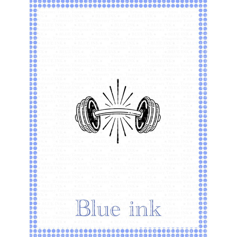 Blueink Good Night Stickers】220 Dumbbell Fitness Strength Niche Design Original Waterproof Long-Lasting Unisex Tattoo Stickers