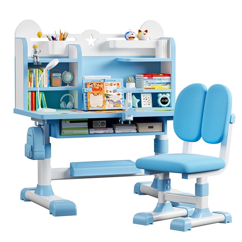 Ready-stock children's desks and chairs lift adjustable learning desks and chairs set children's cartoon desks and chairs thickened and stable