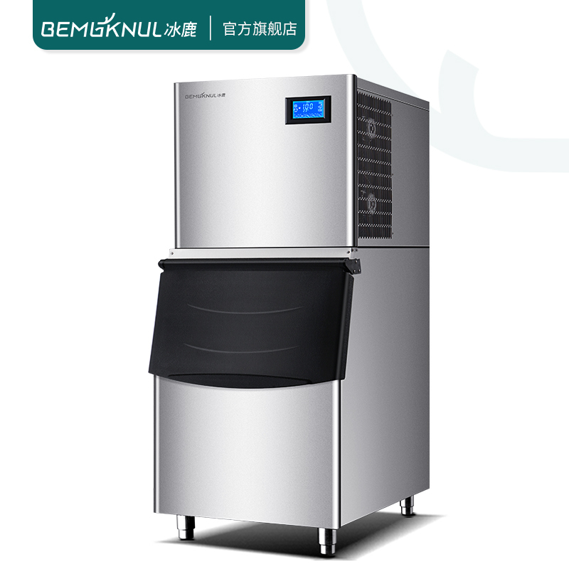 Ice Deer Ice Making Machine, Commercial Large Ice Cube Machine, Milk Tea Shop Ice Cube Making Machine, Fully Automatic Vertical Type with Large Output