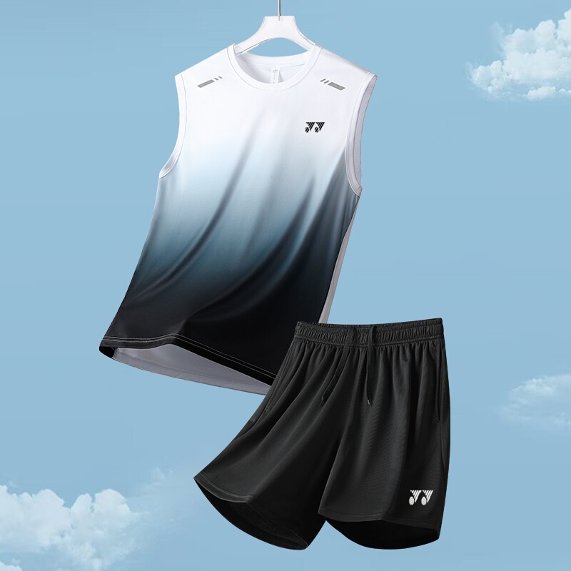 Yy Badminton Suit for Men and Women, Quick-Drying, Breathable, Round-Neck, Sleeveless Vest, Shorts, Sports Suit, Uniform for Men and Women Yy Badminton Suit for Men and Women, Quick-Drying, Breathable, Round-Neck, Sleeveless Vest, Shorts, Sports Suit, Uniform for Men and Women