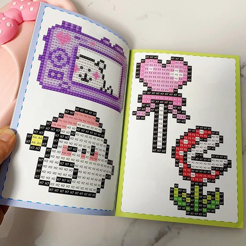 Children's Bead Art Handbook 1:1 Cartoon Drawings Girls' DIY Handmade Toys Collage 5mm 2.6mm Making Materials Children's Bead Art Handbook 1:1 Cartoon Drawings Girls' DIY Handmade Toys Collage 5mm 2.6mm Making Materials