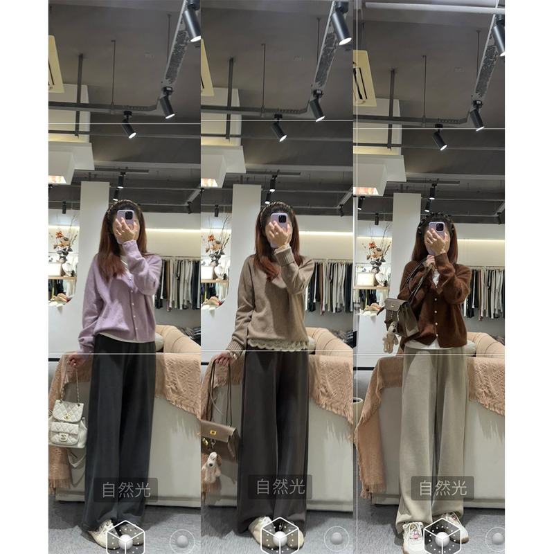【Xiaoq Mall】Soft and Drapey Slim-Fit Narrow-Leg Trousers, High-Waisted, Thickened Straight-Leg Casual Pants 【Xiaoq Mall】Soft and Drapey Slim-Fit Narrow-Leg Trousers, High-Waisted, Thickened Straight-Leg Casual Pants