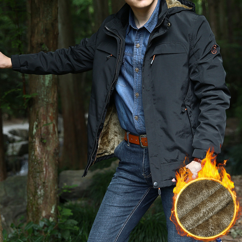 2019 new men's plus suede jacket men's autumn winter loose men's clothing casual jacket cotton padded jacket for men