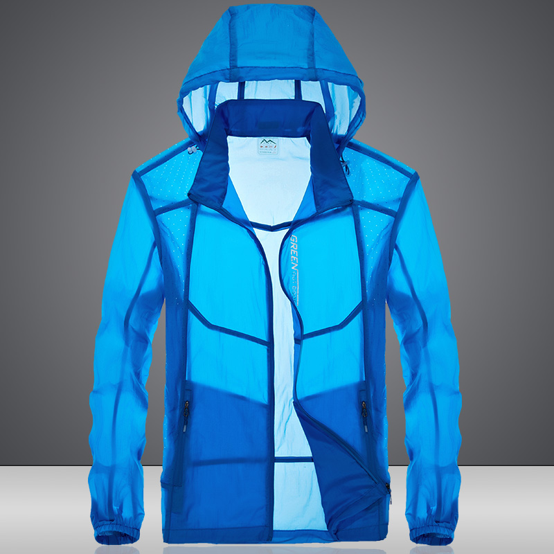 Skin Coat Men 2019 Summer new loose Guys jacket thin section Lianhood beach Outdoor sunscreen