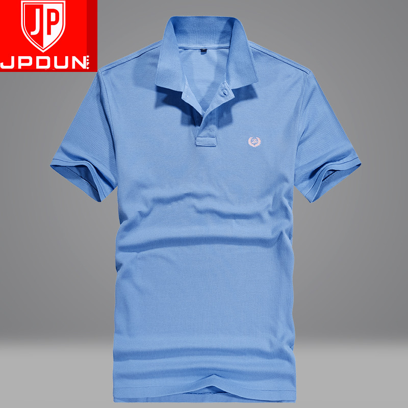 Summer men short sleeve T-shirt male turn over Korean version Pure color T-shirt Bottom Jersey Polo Jersey Summer