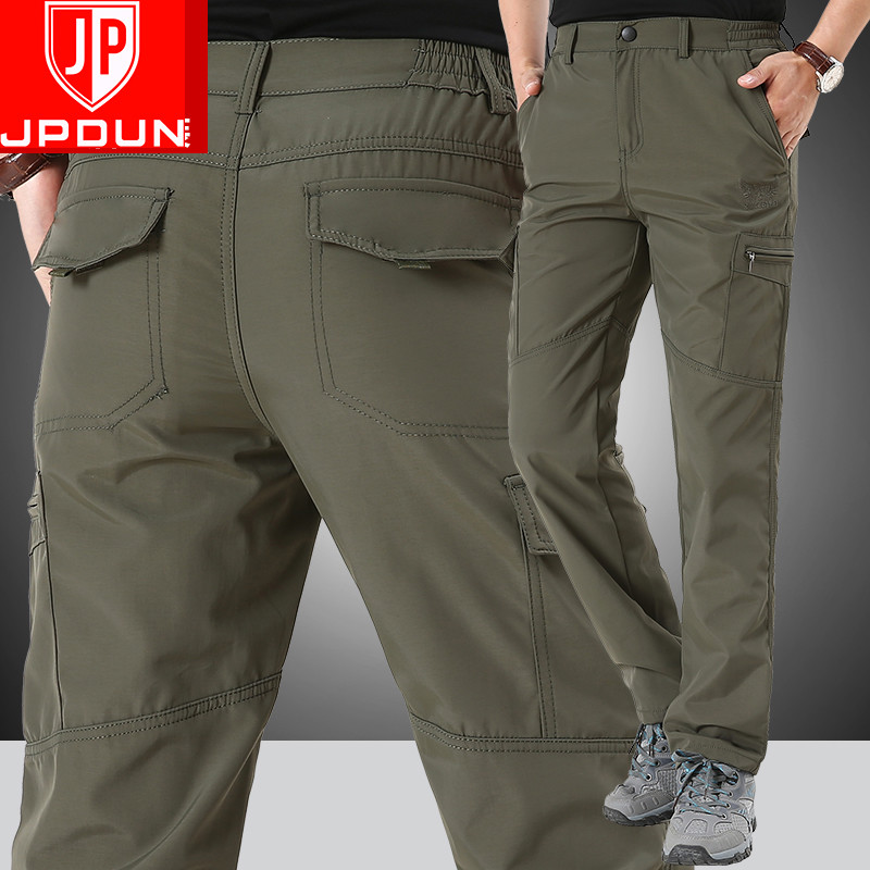 Men's soft shell mountaineering sports waterproof outdoor speed dry punching pants men's spring autumn season loose casual pants