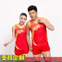Men and women outdoor sports suit summer track suit fitness running marathon training short sleeve shorts quick-drying