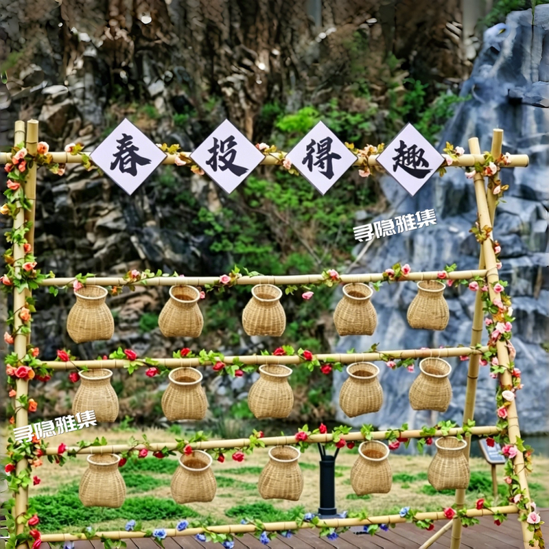Outdoor Market Archery Game Bamboo Frame, Traditional Interactive Game Props for Scenic Spots, Handmade Bamboo Archery Game Frame Outdoor Market Archery Game Bamboo Frame, Traditional Interactive Game Props for Scenic Spots, Handmade Bamboo Archery Game Frame