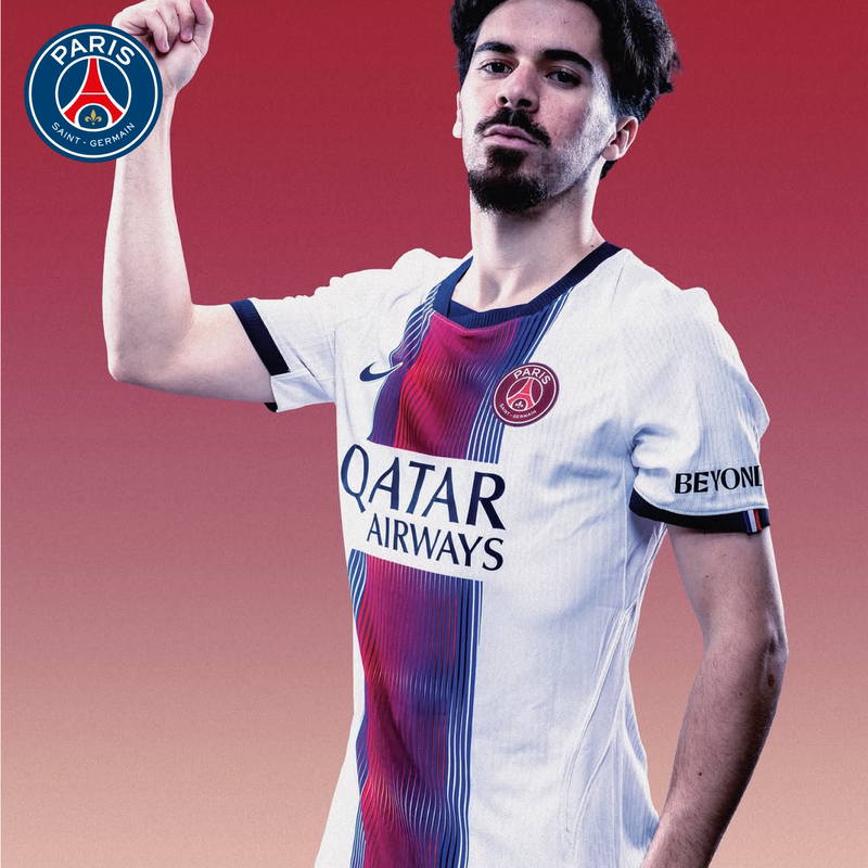 Psg Paris Saint-Germain Nike Co-Branded 26/27 Season Second Away Player Version Jersey Sweat-Wicking Short-Sleeved T-Shirt Psg Paris Saint-Germain Nike Co-Branded 26/27 Season Second Away Player Version Jersey Sweat-Wicking Short-Sleeved T-Shirt