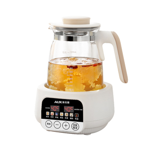 奥克斯全玻璃恒温壶1.3L圆壶款