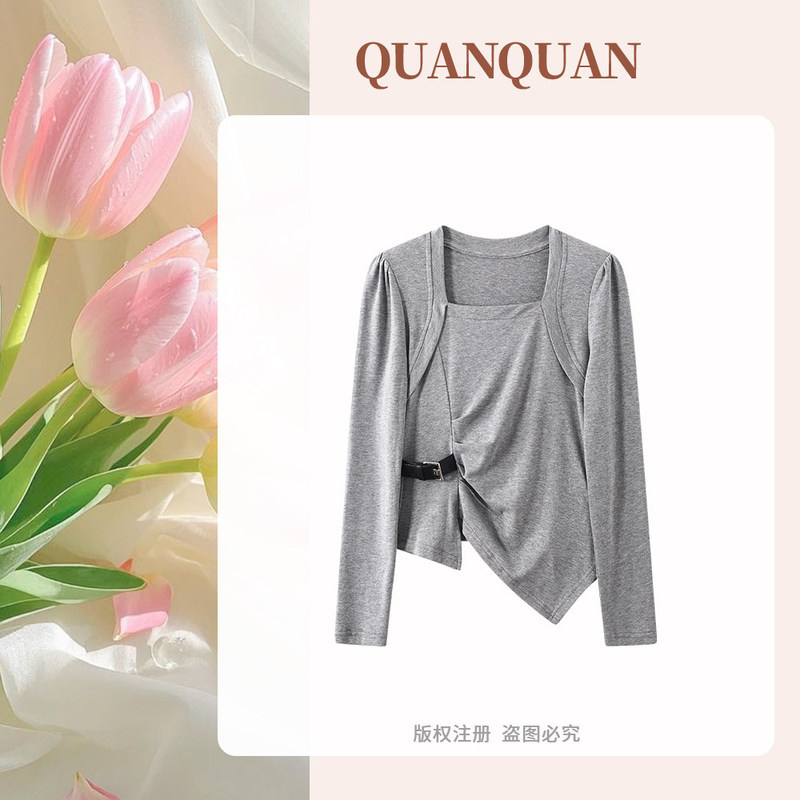 [Exclusive to Quanquan Live] 2026-Spring New Design Fashionable Long-Sleeved T-Shirt Top 6883828