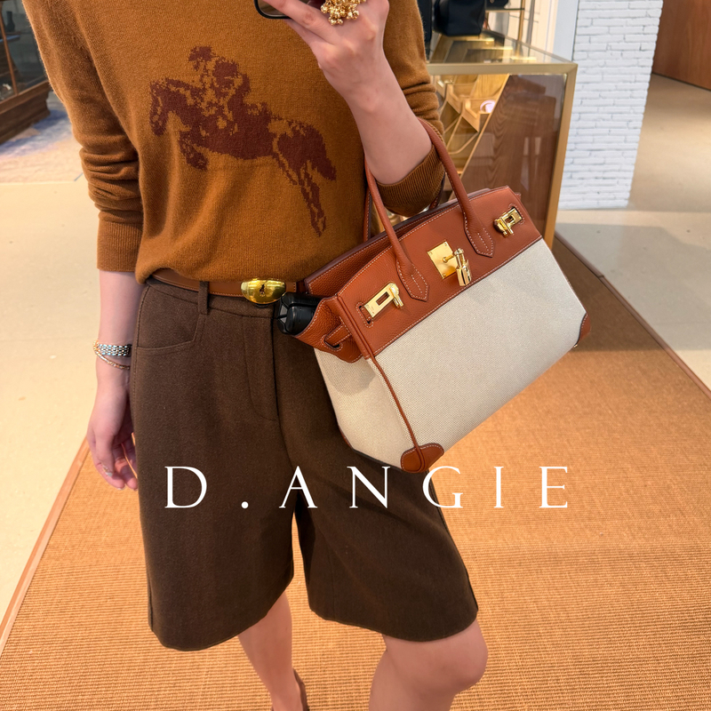 Ding Anqi [Coffee Tone Leisure Cut] Old Money Style Brown Pants Early Autumn High Waist Good-Looking Straight Wide-Leg Five-Point Pants for Women