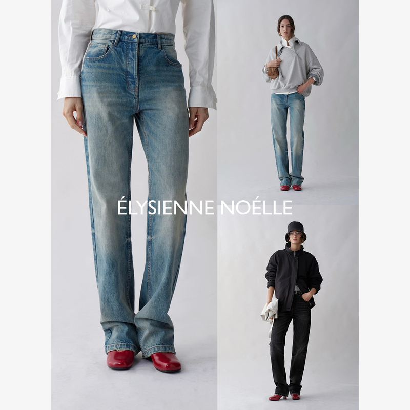 【En】Heavyweight Japanese Imported 14-Ounce Slub Cotton Denim, Vintage Washed Straight-Leg Jeans 【En】Heavyweight Japanese Imported 14-Ounce Slub Cotton Denim, Vintage Washed Straight-Leg Jeans