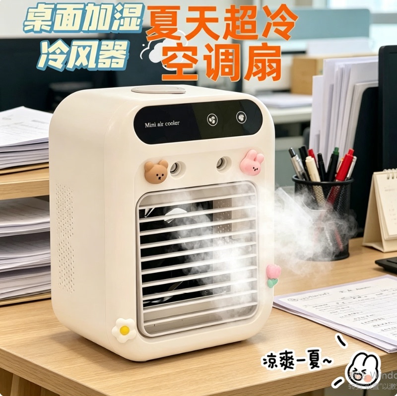 German USB Mini Air Conditioner, Rechargeable Desktop Cooler, Suitable for Home, Dormitory, and Car Use, with Water-Based Cooling and Quiet Operation German USB Mini Air Conditioner, Rechargeable Desktop Cooler, Suitable for Home, Dormitory, and Car Use, with Water-Based Cooling and Quiet Operation