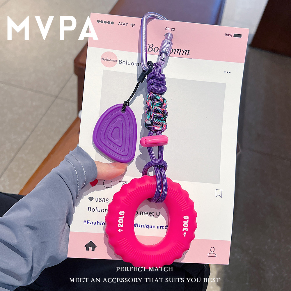 MVPA Multifunctional Grip Strengthener Pendant, Stress Relief Sensory Stone, Finger Training, Rehabilitation, Decompression Keychain, Bag Charm