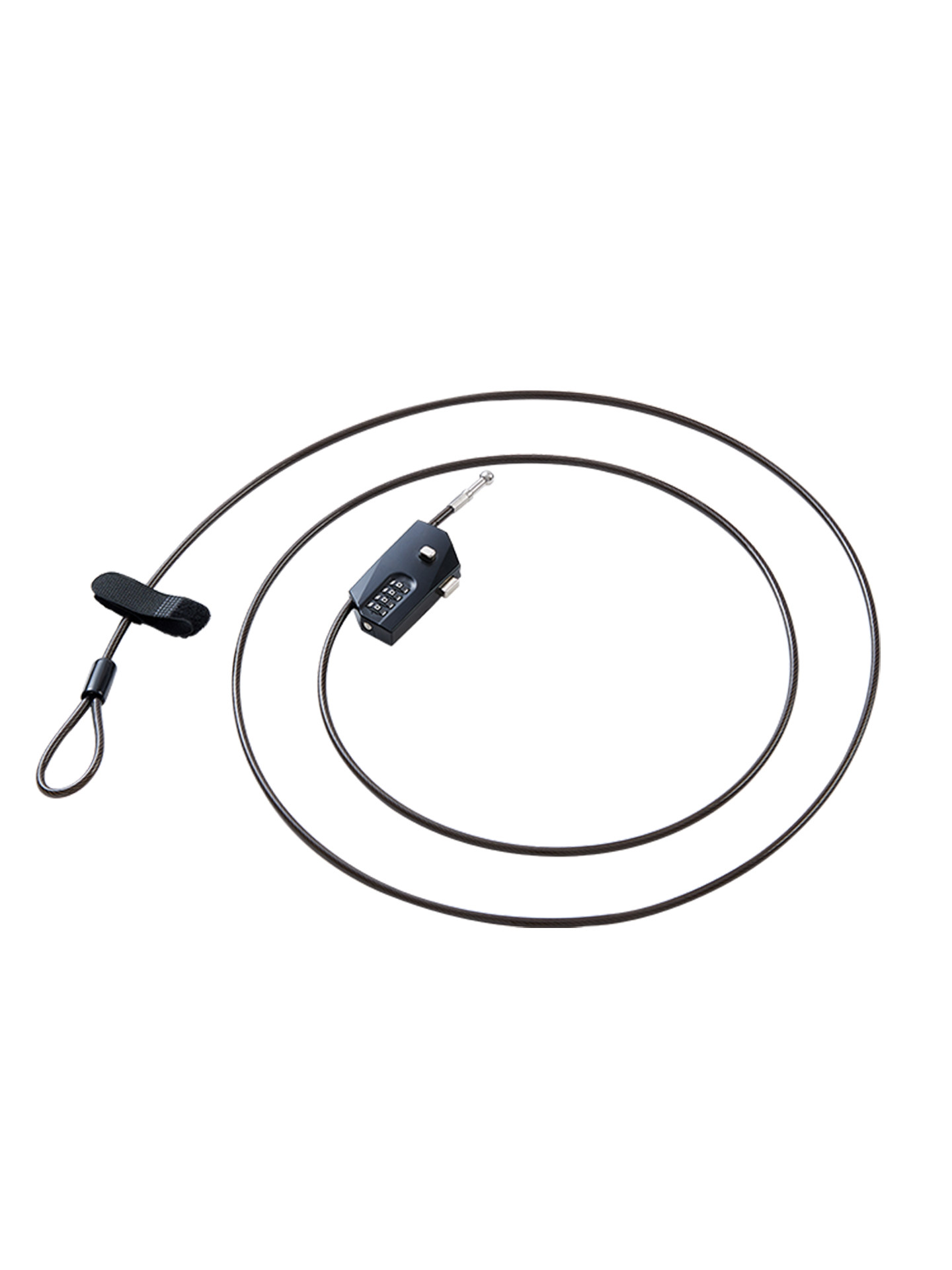 2m Wire Rope Combination Lock for Multiple Bicycles, Electric Vehicles, Helmets, Retractable and Adjustable, Zinc Alloy, 4-Digit Code