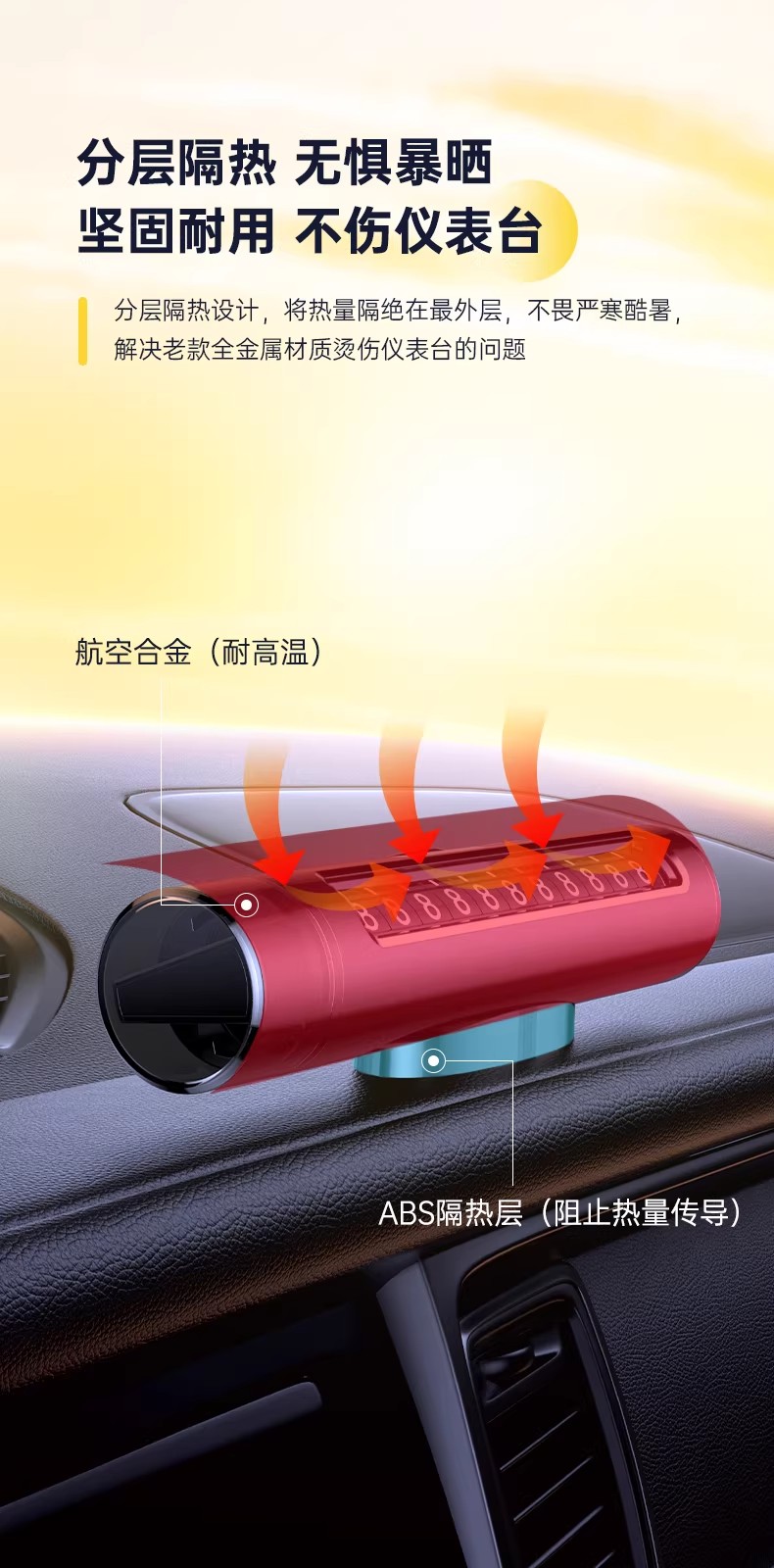 3-in-1 Car Phone Number Plate, Car Window Breaker Hammer, Temporary Car Number Plate, Car Decoration, Car-Specific