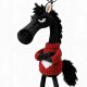 2026 Year of the Horse Mascot, the Chosen Black Horse Bag Charm Pendant Plush Toy, Gift for Friends, the Chosen Black Horse Pendant