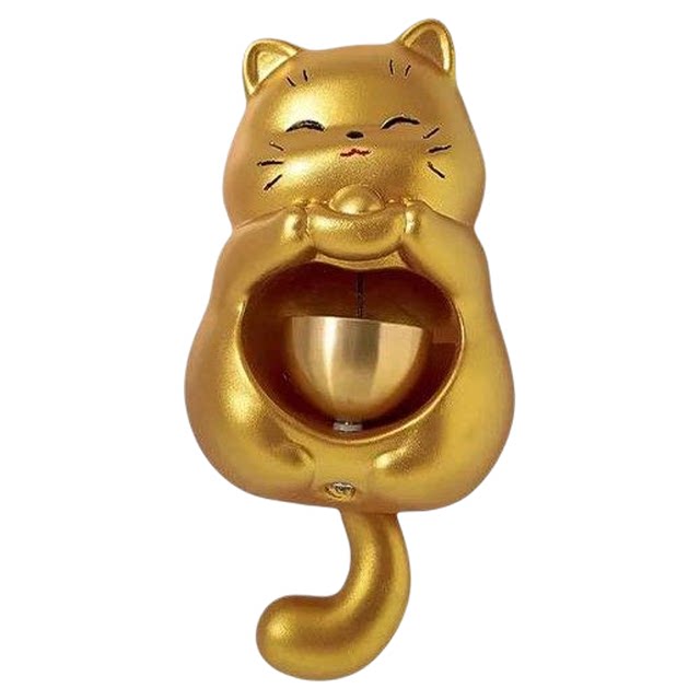 Lucky Cat Magnetic Doorbell Dopamine Wind Chime Door Opening Reminder Bell New Year Gift Door Hanging Decoration