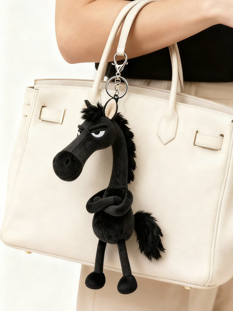 2026 Tianxuan Dark Horse Xiaohongshu Hot-Selling Plush Toy Doll Pendant Year of the Horse Lucky Gift for Family and Friends