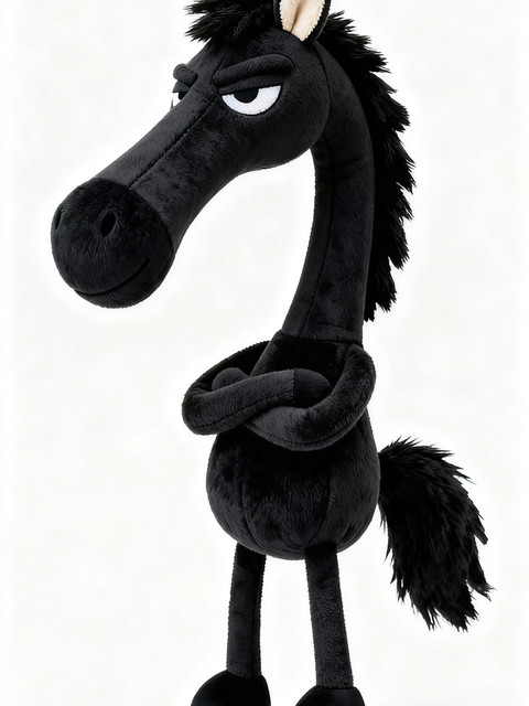 2026 Tianxuan Dark Horse Xiaohongshu Hot-Selling Plush Toy Doll Pendant Year of the Horse Lucky Gift for Family and Friends