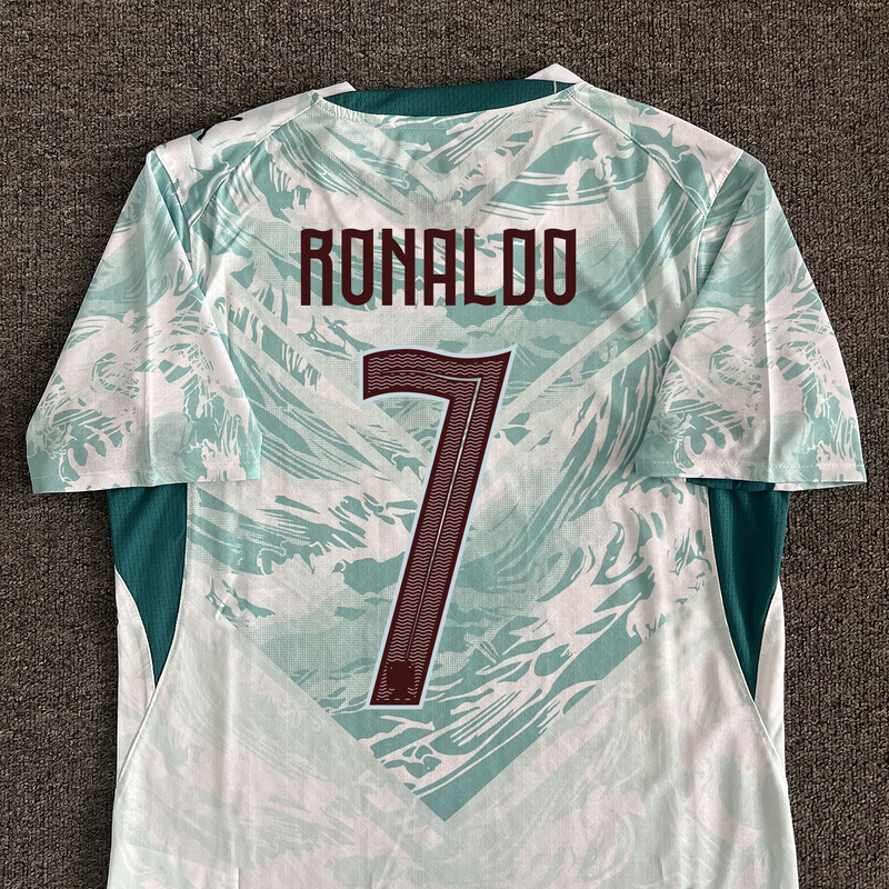 2026 Portugal National Team Jersey World Cup Away White Player Fan Edition No. 7 Cristiano Ronaldo Adult and Children's Uniform