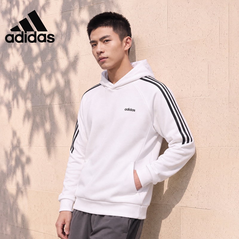 【Explosive Double 11】Adidas Hooded Sweatshirt with Three Stripes, Loose Pullover Casual Sports Top Kq7887 【Explosive Double 11】Adidas Hooded Sweatshirt with Three Stripes, Loose Pullover Casual Sports Top Kq7887