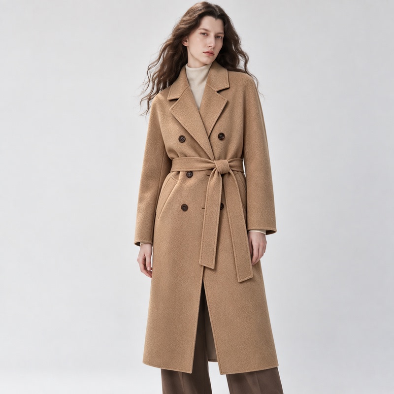 Heying Official~ 100% Pure Cashmere Coat 101801 Classic High-End Double-Sided Woolen Mid-Length Woolen Jacket Heying Official~ 100% Pure Cashmere Coat 101801 Classic High-End Double-Sided Woolen Mid-Length Woolen Jacket