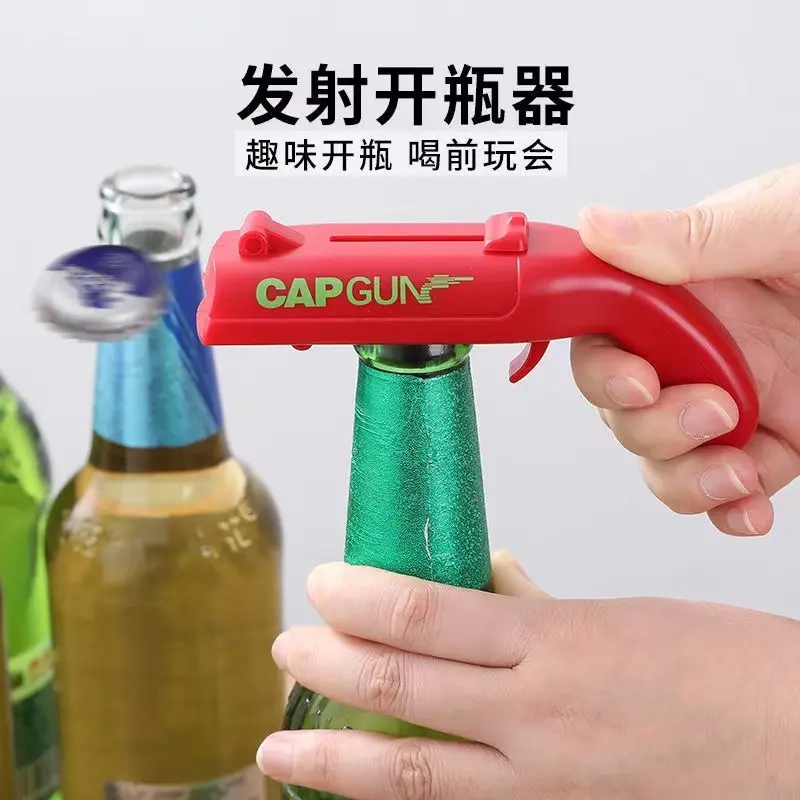 Creative Magnetic Ejector Bottle Opener Beer Cap Launcher Personalized Wine Opener Bottle Opener Fun Bottle Opening Gadget