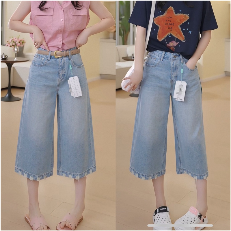 Ripped Cropped Pants