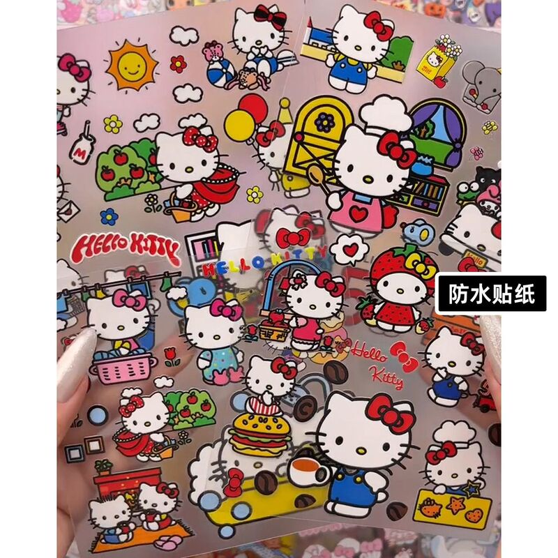 Retro Hello Kitty Cat Nail Art Stickers Cute Classic Kitty Cat Waterproof Girly DIY Phone Case