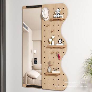 Wall-mounted hole plate invisible push-pull dressing mirror hidden full-length mirror home entrance fitting mirror
