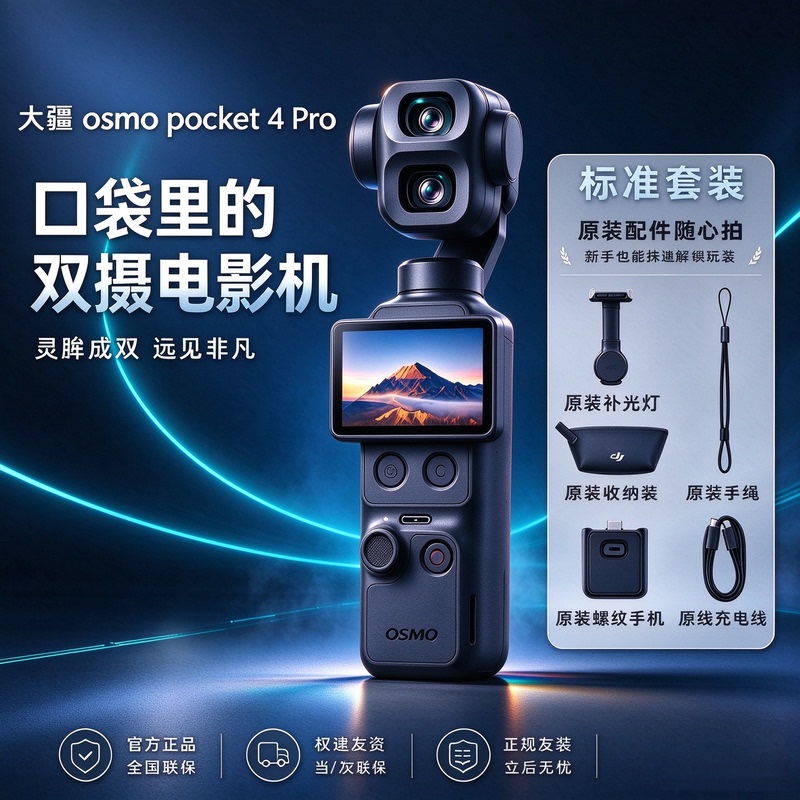 [Brand New, Not Activated] Dji Osmo Pocket 4 Pro Pocket Camera Fourth-Generation Action Camera