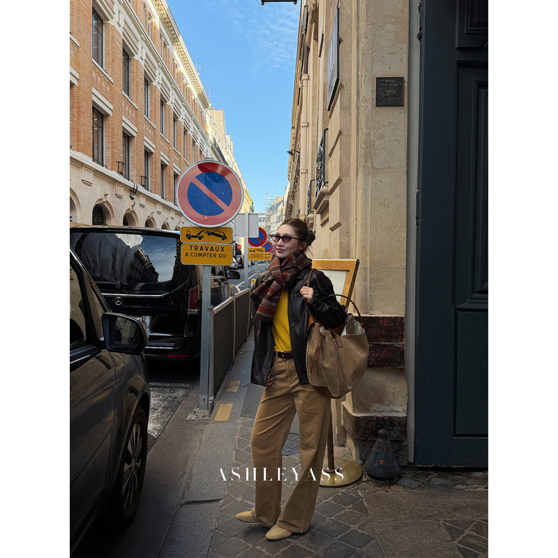 Ashleyass "Coco Pants" Corduroy Slightly Elastic High-Waisted Tailored Autumn and Winter Wide-Leg Casual Straight Pants Long Pants Ashleyass "Coco Pants" Corduroy Slightly Elastic High-Waisted Tailored Autumn and Winter Wide-Leg Casual Straight Pants Long Pants