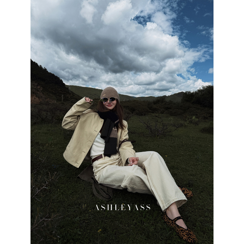 Ashleyass "Heirloom Leather Jacket" Goat Leather/Lu Leather Dual Version Autumn Versatile Leather Jacket