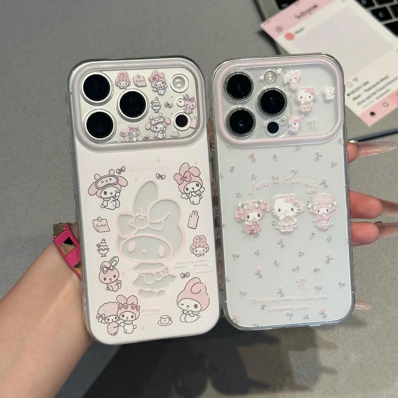 Melody-Themed Case for Apple 17 Pro Max, iPhone 16 Pro Hollow Design, 15 Plus Cute Cartoon, 14 for Girls, 13 New Model, 12 Full Coverage, 11 Soft Case, Anti-Drop, Pink Creative Design for Girls