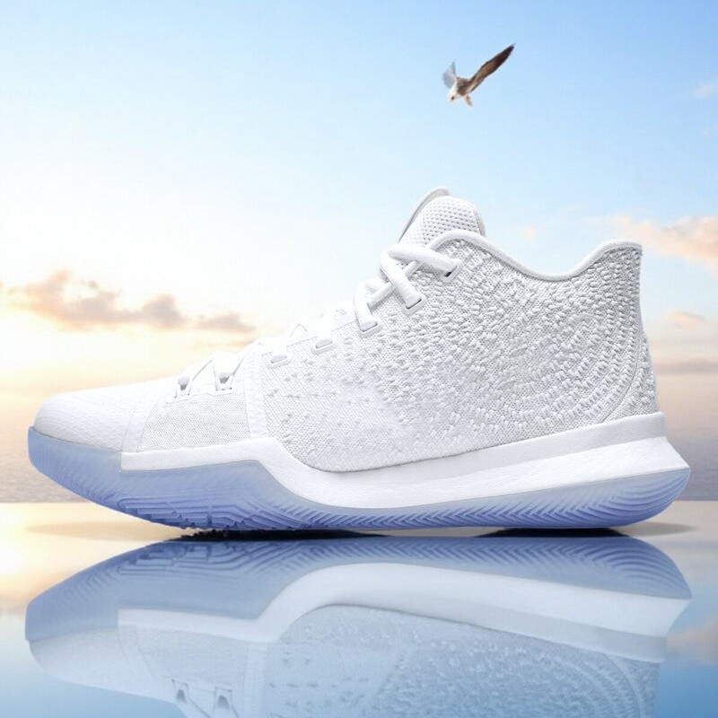 Kyrie 3 Basketball Shoes for Men Kyrie4 Practical Air-Cushioned Sneakers White Gold Silver Women's Size 6 China Edition Uncle Drew V