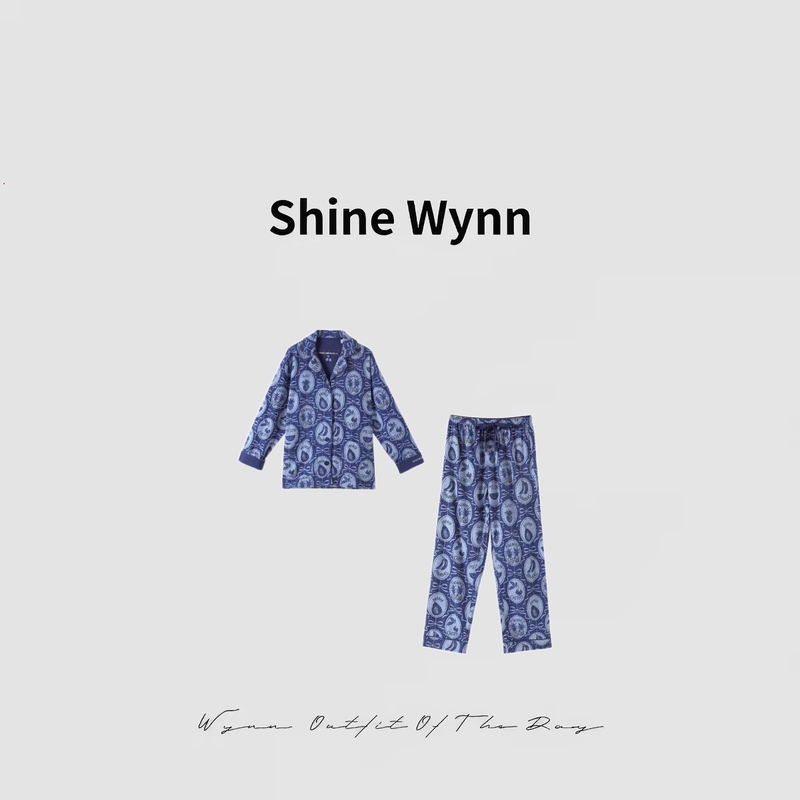 Foreign Trade Order [Xiaowen] the More You Wash It, the Softer It Becomes, Autumn and Winter Brushed Cotton Long-Sleeve Long-Pants Pajama Set