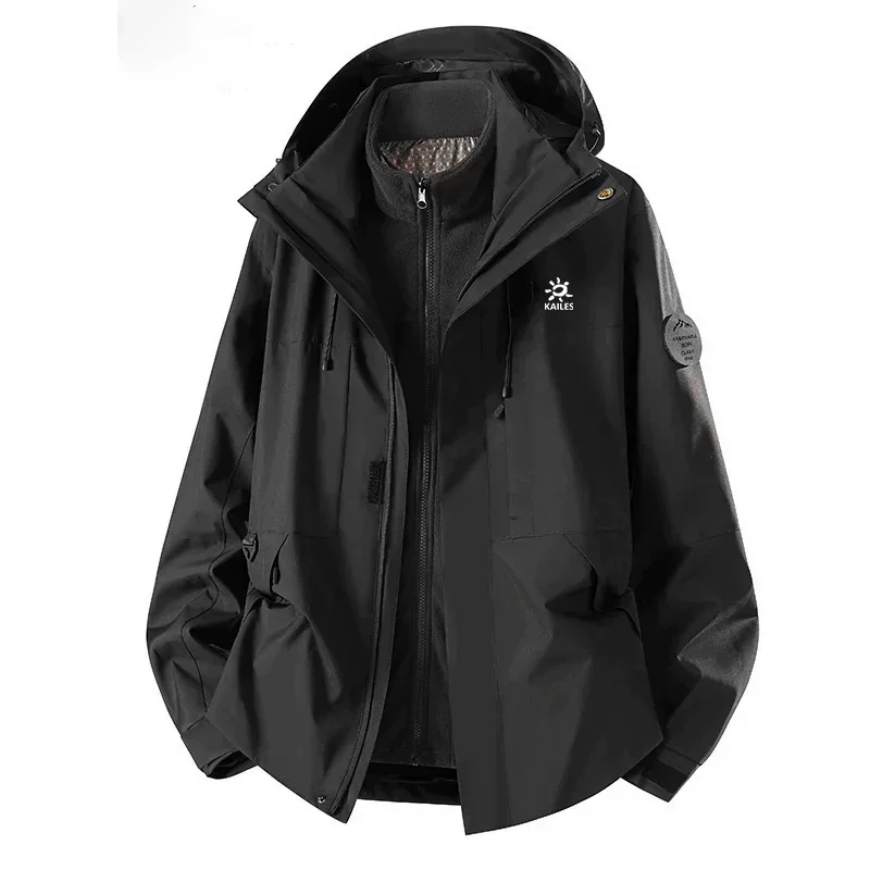 Kailas Mint Windproof and Waterproof Jacket for Men and Women, 3-in-1 Detachable Outdoor Mountaineering Sports Jacket